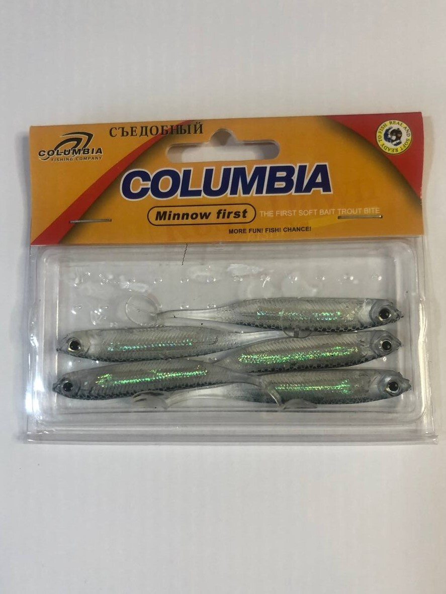 Мягкая съедобная силиконовая приманка для рыбалки Columbia 8см, 5шт ...