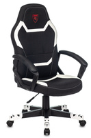 Игровое компьютерное кресло ZOMBIE 10 BLUE, Ткань, Искусственная кожа, черный/белый. Спонсорские товары