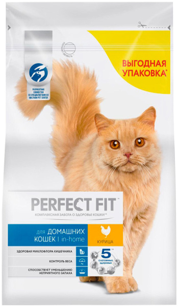 Сухой корм PERFECT FIT IN-HOME для взрослых кошек живущих дома с ...