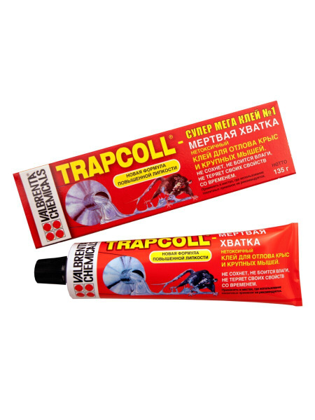 Нетоксичный клей "TRAPCOLL"для отлова крупных грызунов, туба 135гр ...