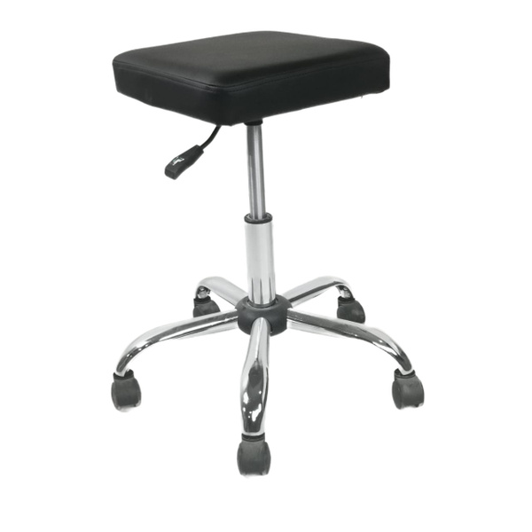 Табурет мастера на колесиках "Квадро" низкий, Черный, Пневматика ...