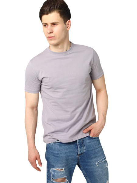 Комплект футболок Barchinoy textile, размер 48, цвет серый, 100% хлопок ...