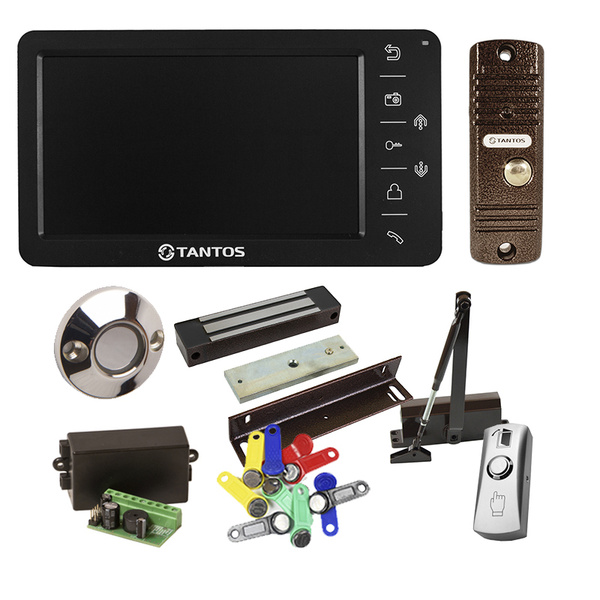 Комплект СКУД Tantos Amelie SD Black KIT № 8 (э/м замок, считыватель ...