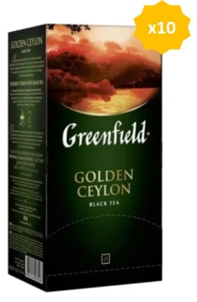 Greenfield Golden Ceylon чай черный, 10 уп по 25 пакетиков - купить с ...