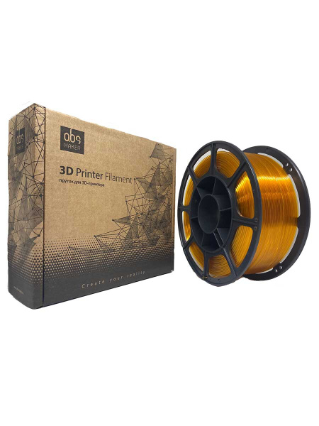 PETG пруток АБС Мейкер/ABS Maker 1.75 мм янтарный прозрачный 1 кг ...