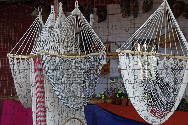 Магнитный пазл 27x18см."Мексика, гамак, переноска для младенцев" на ...
