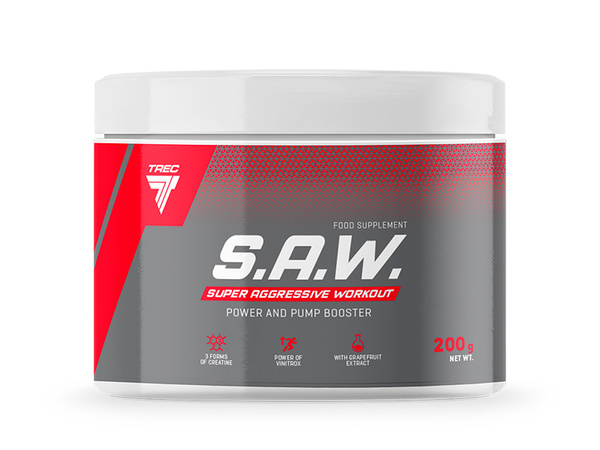Предтренировочный комплекс Trec Nutrition SAW, вишня-грейпфрут, 200 г ...