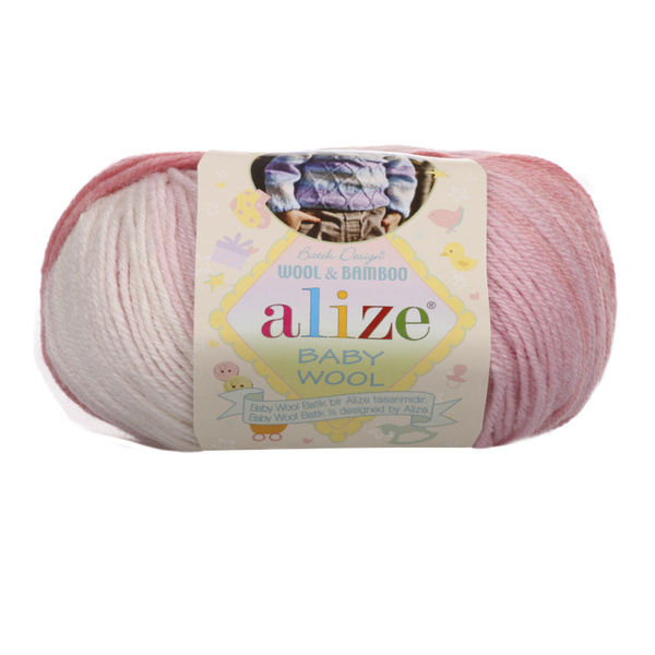 Пряжа ALIZE Baby wool batik, АЛИЗЕ Беби вул батик, мультиколор (3565 ...