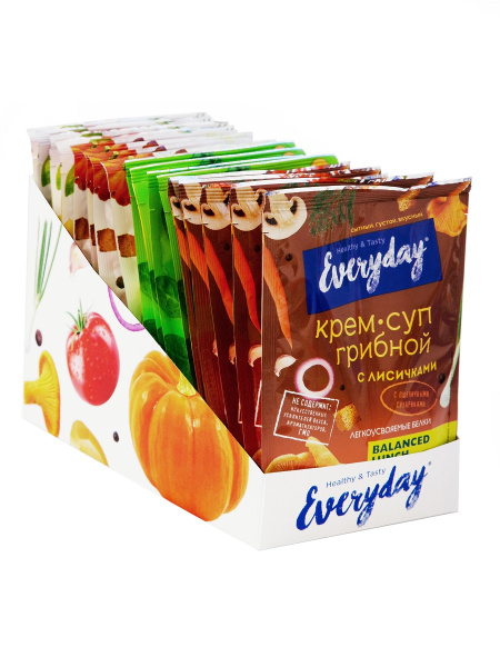 Крем-суп Everyday "набор ассорти" 25 - 30 гр., шоубокс 15 шт. - купить ...
