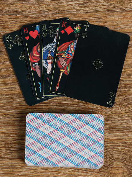 Карты игральные 36 картм"Классические", черные, 7.5х5 см, 230 гр/м2 ...