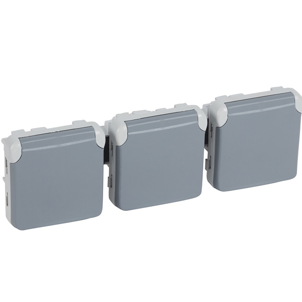 Legrand 069578 Розетка тройная IP55 Legrand Plexo немецкого стандарта ...