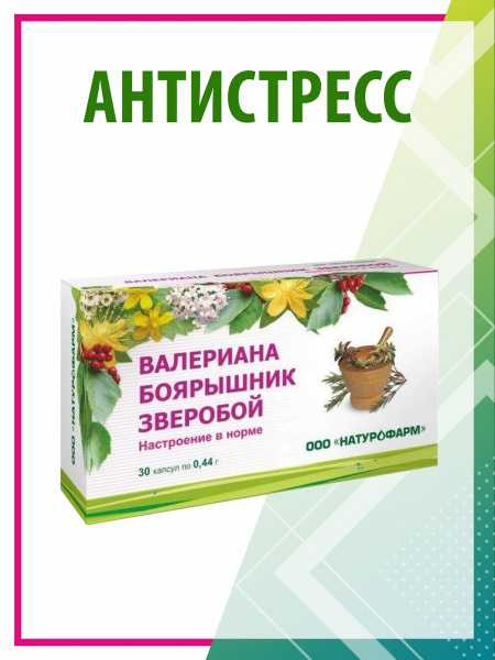 Валериана, Боярышник, Зверобой / витамины для мозга, нервной системы и ...