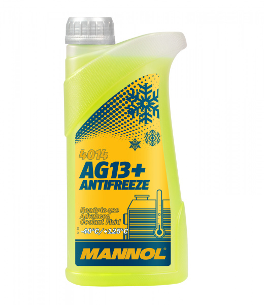 Антифриз MANNOL Antifreeze AG13+ (-40 C) Advanced 4014 - 1 л, гибридный ...