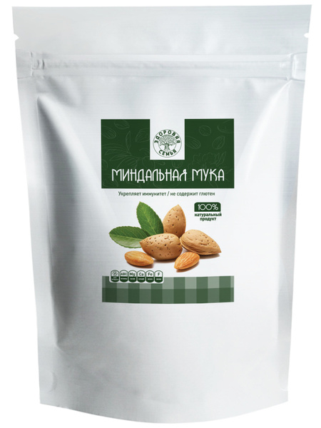 Миндальная мука мелкого помола Здоровая Семья, 1 кг (1000 г) - купить с ...