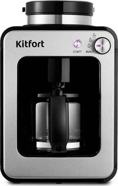 Кофеварка капельная Kitfort КТ-777 600Вт черный/нержавеющая сталь ...