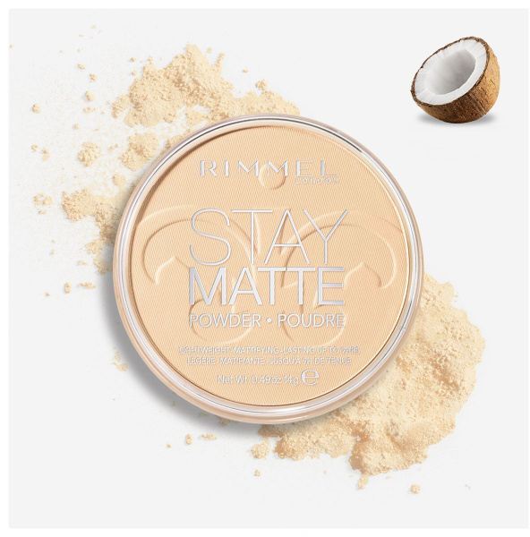 Пудра Rimmel Stay Matte, матирующая, тон 001, 14 г - купить с доставкой ...