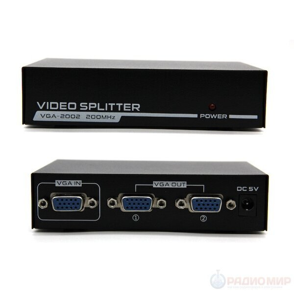 Сплиттер VGA Разветвитель (Splitter) VGA-2002A, 2-ports - купить с ...
