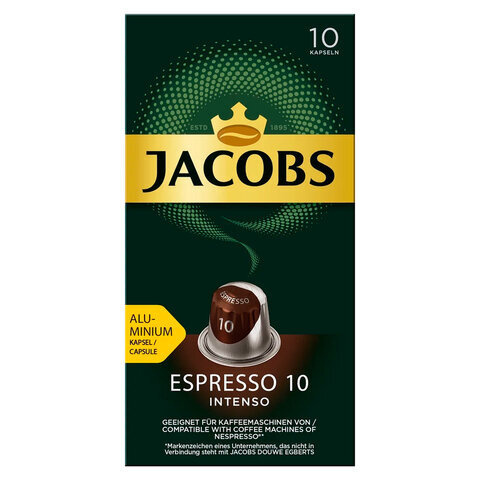 Кофе в алюминиевых капсулах JACOBS "Espresso 10 Intenso" для кофемашин ...