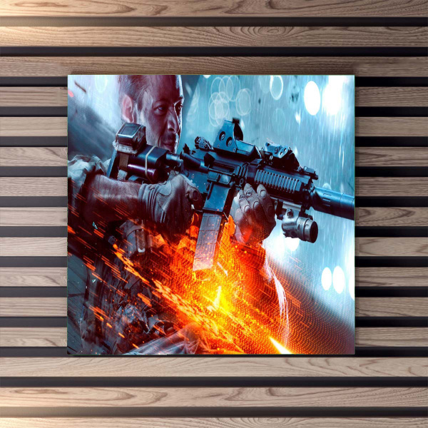 Интерьерная картина Coolpodarok Батла Бателфилд Battlefield (солдат с ...