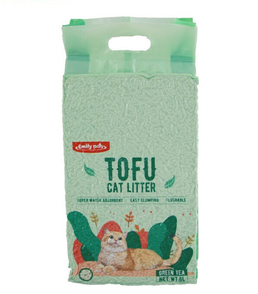 Наполнитель для кошек TOFU Emily pets, соевый, зеленый чай ...