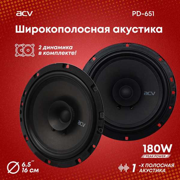 Колонки автомобильные ACV PD-651 широкополосная акустика в автомобиль ...