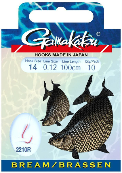 Gamakatsu BKS-2210G Ami Da Pesca Legati Con Setale – Bread Hook 45 Cm, Misura #8 (confezione Da 10)