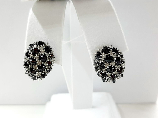 ROYAL GARNETS Серьги ювелирные Серебро родированное 925 пробы - купить ...