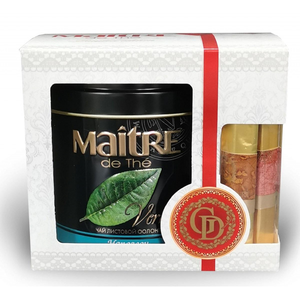 Чай Maitre Набор зеленый лист. Наполеон,конфеты шоколадные Golden ...
