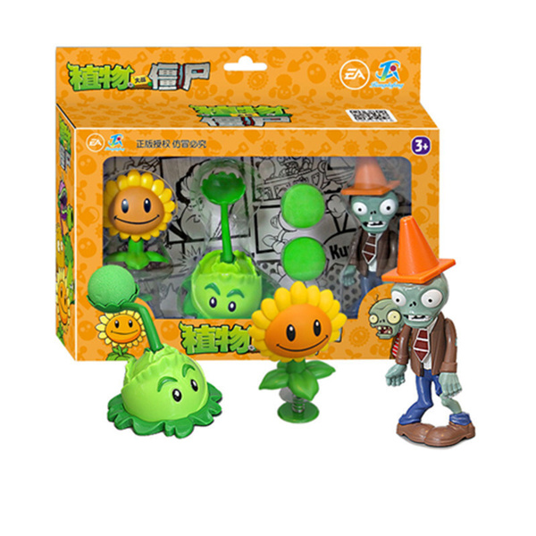 Набор фигурок Plants vs Zombies set K / Растения против зомби (Set. 4 ...