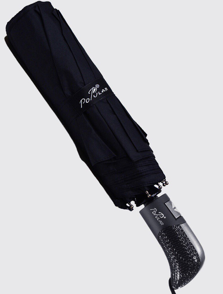 Умный зонт Popular Umbrella, 3 сложения, черный, черный матовый купить ...