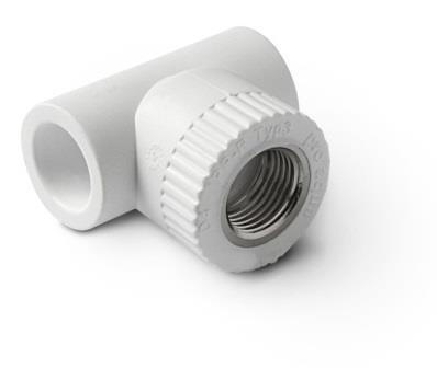 Тройник PPR внутренний 32 x 1/2"F полипропиленовый для монтажа труб ...