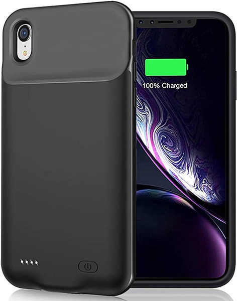 Чехол аккумулятор для iPhone XR, 6000mAh,Черный - купить с доставкой по ...
