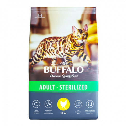 Корм сухой Mr. Buffalo для стерилизованных кошек и кастрированных котов ...