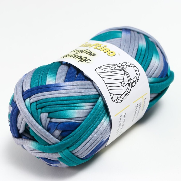 Пряжа трикотажная 95% хлопок, 5% эластан "Lentino Melange" 100 гр 30 м ...