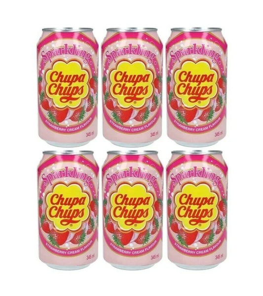 Газированный напиток "Сhupa Chups strawberry cream"/Чупа Чупс со вкусом ...