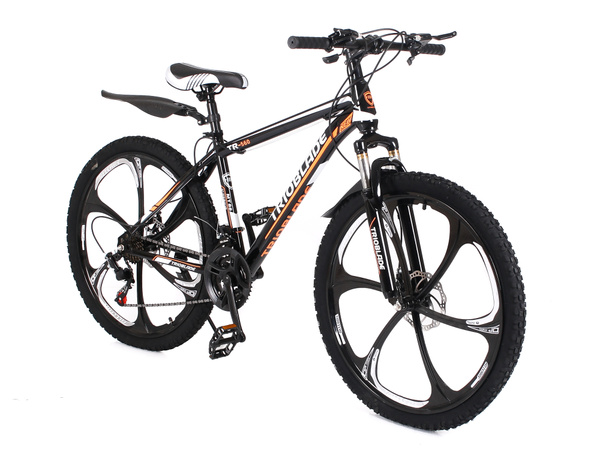 Городской, велосипед на литых дисках TrioBlade 3055, 26", Black-Orange ...