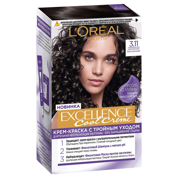 L'Oreal Paris Excellence Cool Creme Стойкая Крем-краска для волос, тон ...