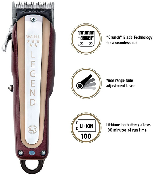 Машинка для стрижки Wahl Legend Cordless, золотой, бордовый - купить по ...