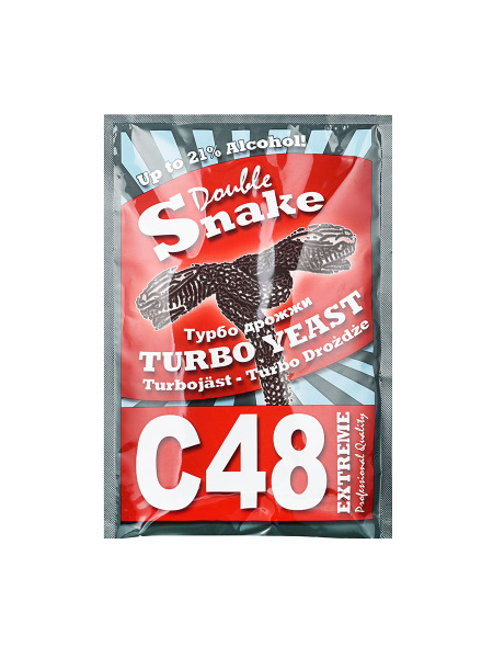 Турбо дрожжи Double Snake C48, 130 гр (Дабл Снейк С48 спиртовые ...