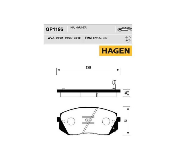 Колодки тормозные Sangsin Brake GP1196 - купить по низким ценам в ...