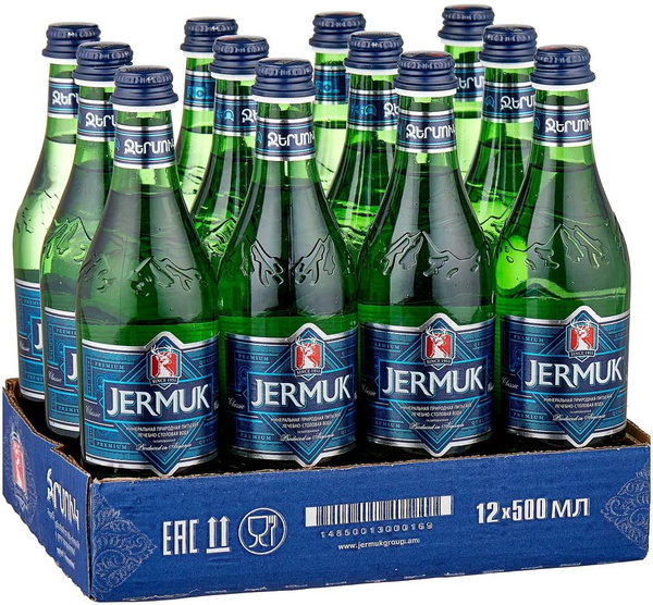 Вода минеральная Jermuk (Джермук), среднегазированная, 12шт х 0,5л ...