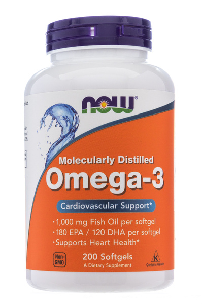 NOW Омега-3 (Omega-3) капсулы массой 1000 мг, 200 softgels - купить с ...