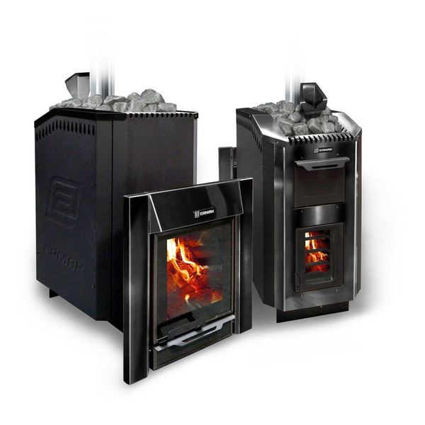 Банная печь Ермак 30 Люкс (BLACK) - купить с доставкой по выгодным ...