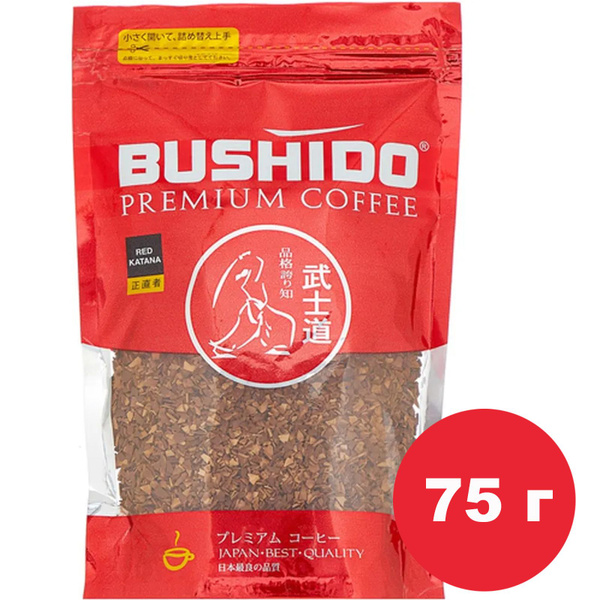 Кофе растворимый Bushido Red Katana, 75г, М/У - купить с доставкой по ...