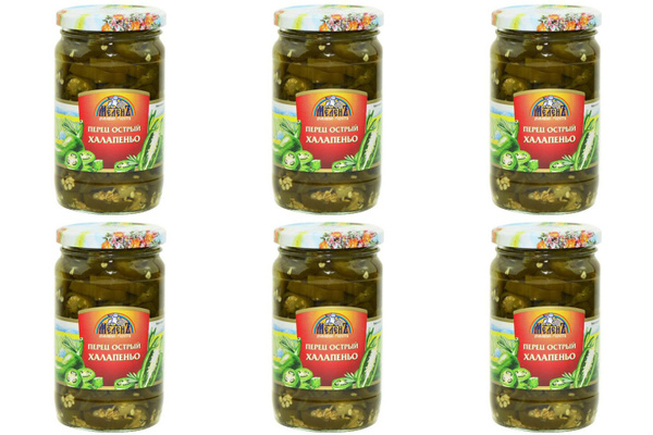 Меленъ Овощные консервы Перец острый Халапеньо, 350 г, 6 шт - купить с ...