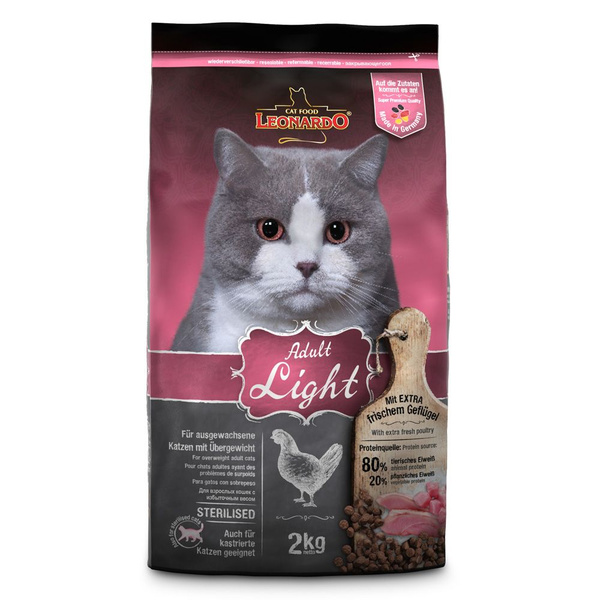 Leonardo Adult Light, сухой корм Леонардо Эдалт Лайт для кошек с ...