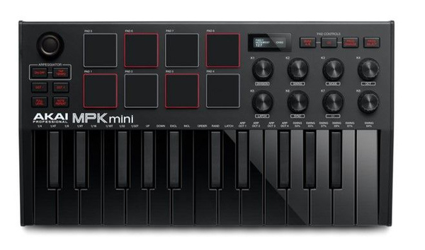 AKAI PRO MPK MINI MK3 B миди клавиатура с уменьшенными клавишами, цвет ...