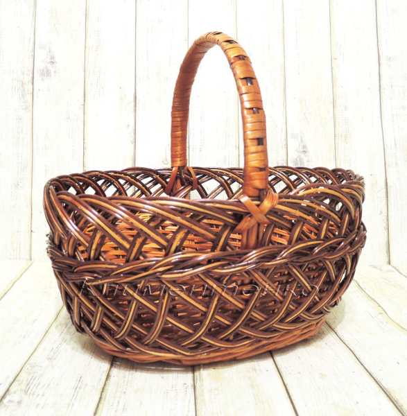 Плетеная корзина для подарков из лозы Пасха красная малая - купить по ...