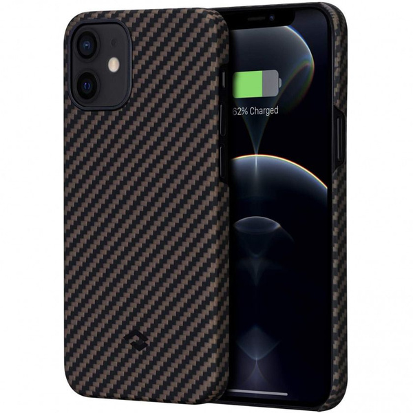 Чехол Pitaka MagEZ Case Black/Gold Twill для iPhone 12 черный/золотой ...