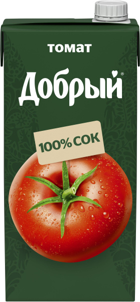 Сок ДОБРЫЙ Томатный с солью и мякотью, 2 л, восстановленный - купить с ...